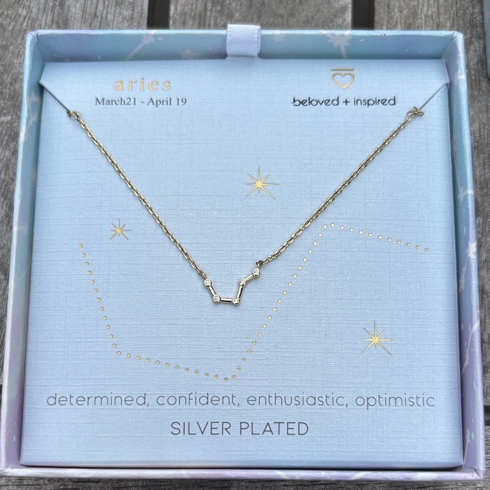 Silver Plated Aries Necklace